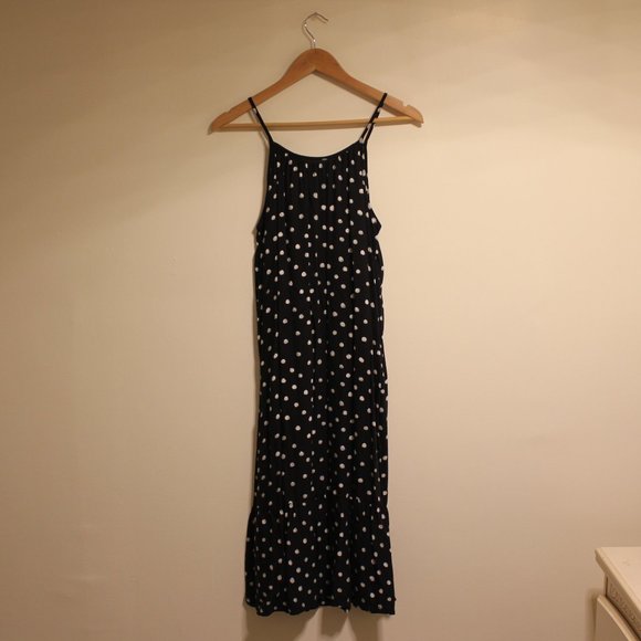 Peyton & Parker Black Polka Dot Maxi Sundress - Picture 1 of 10